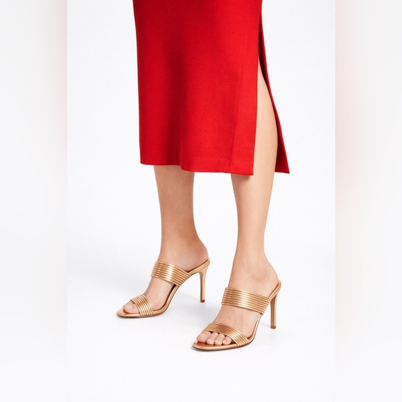 Veronica Beard Shoes - Veronica Beard Asha Mignon High Heel Gold Metallic Strappy Stiletto Sandals SZ 6